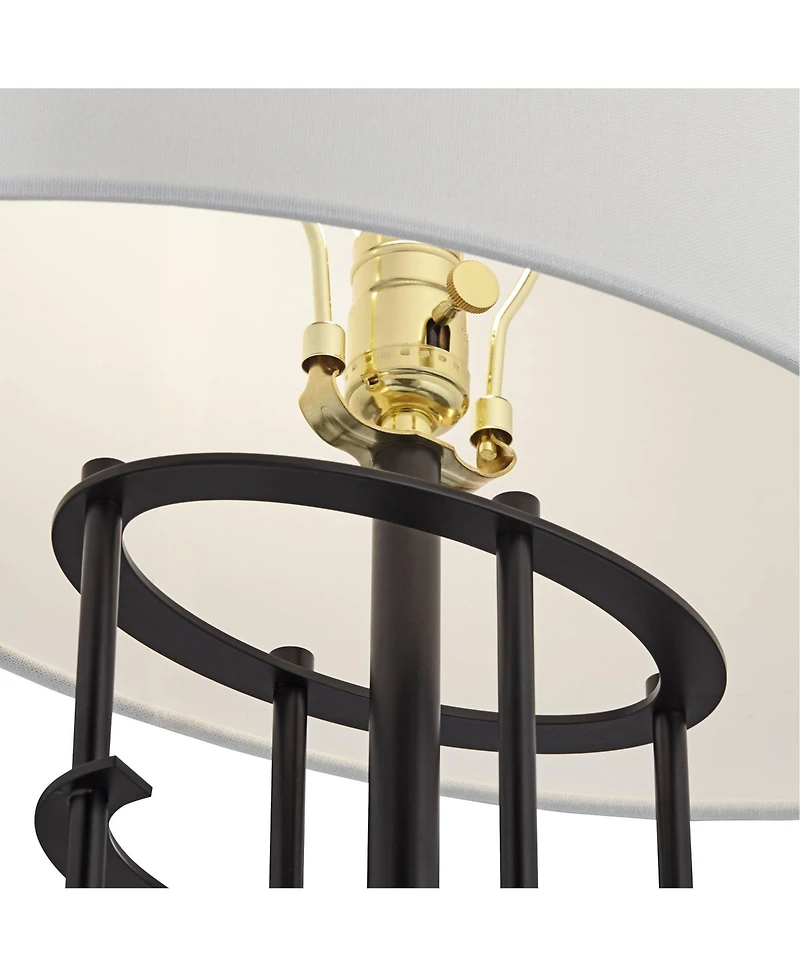 Possini Euro Design Possini Euro Open Grid 29 1/2" High Metal Usb Table Lamp