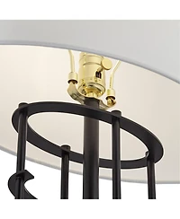 Possini Euro Design Possini Euro Open Grid 29 1/2" High Metal Usb Table Lamp