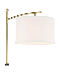 Possini Euro Design Burbank Modern 64" Tall Standing Floor Lamps Set of 2 Lights Task Downbridge Metal Brass Finish Bedroom