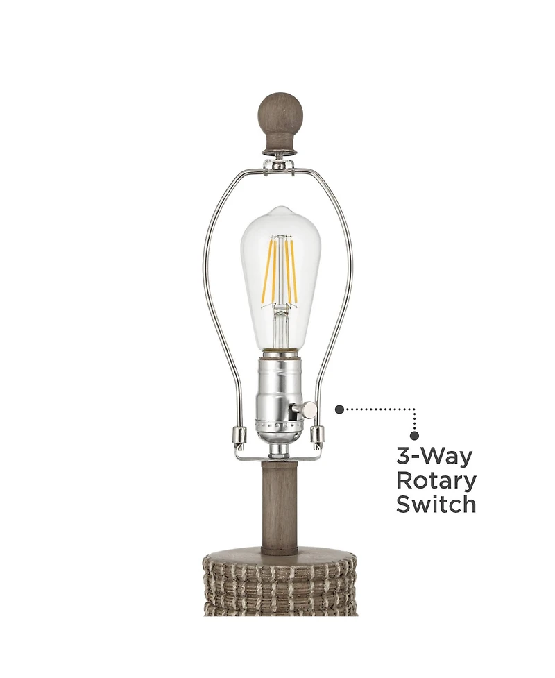 360 Lighting Lara 28" Tall Gourd Farmhouse Rustic Country Cottage Table Lamp Single Living Room Bedroom