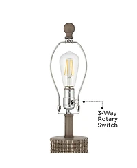 360 Lighting Lara 28" Tall Gourd Farmhouse Rustic Country Cottage Table Lamp Single Living Room Bedroom