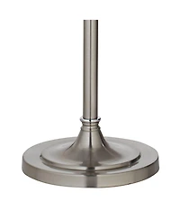 360 Lighting Crystals Traditional Luxury 60 1/2" Tall Standing Floor Lamp Silver Metal Satin Steel Finish Office Drum