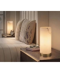 360 Lighting Renier High Faux Alabaster Accent Table Lamp Set of 2
