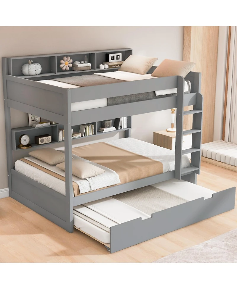 Streamdale Furniture Twin over twin bunk bed with trundle