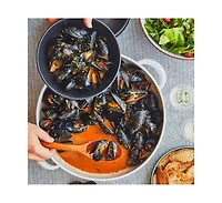 Gharyan Stoneware, Stoneware Serving Plate With Handles 13.4"