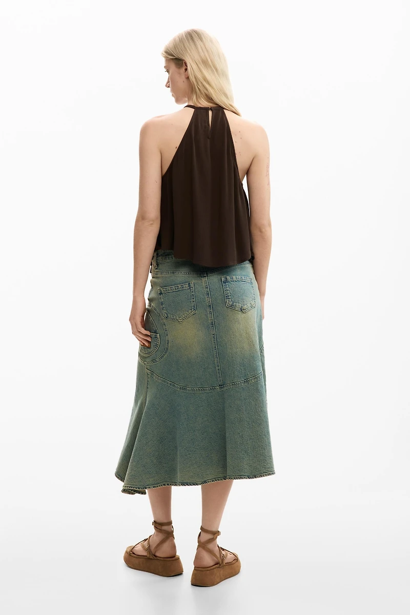 Desigual Women's Halter blouse appliques