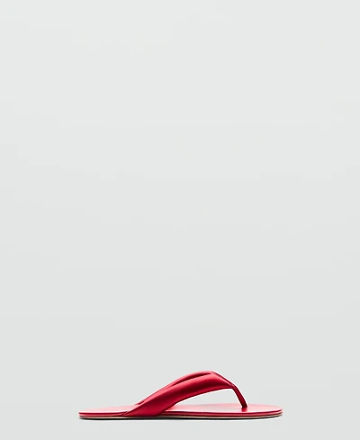 Selection Mango Women's Padded Leather Strap Sandals