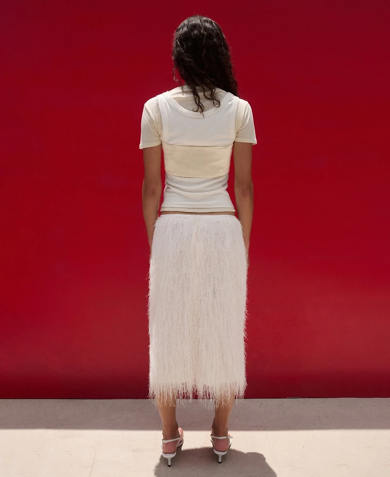 Selection Mango Women's Threads Midi Skirt