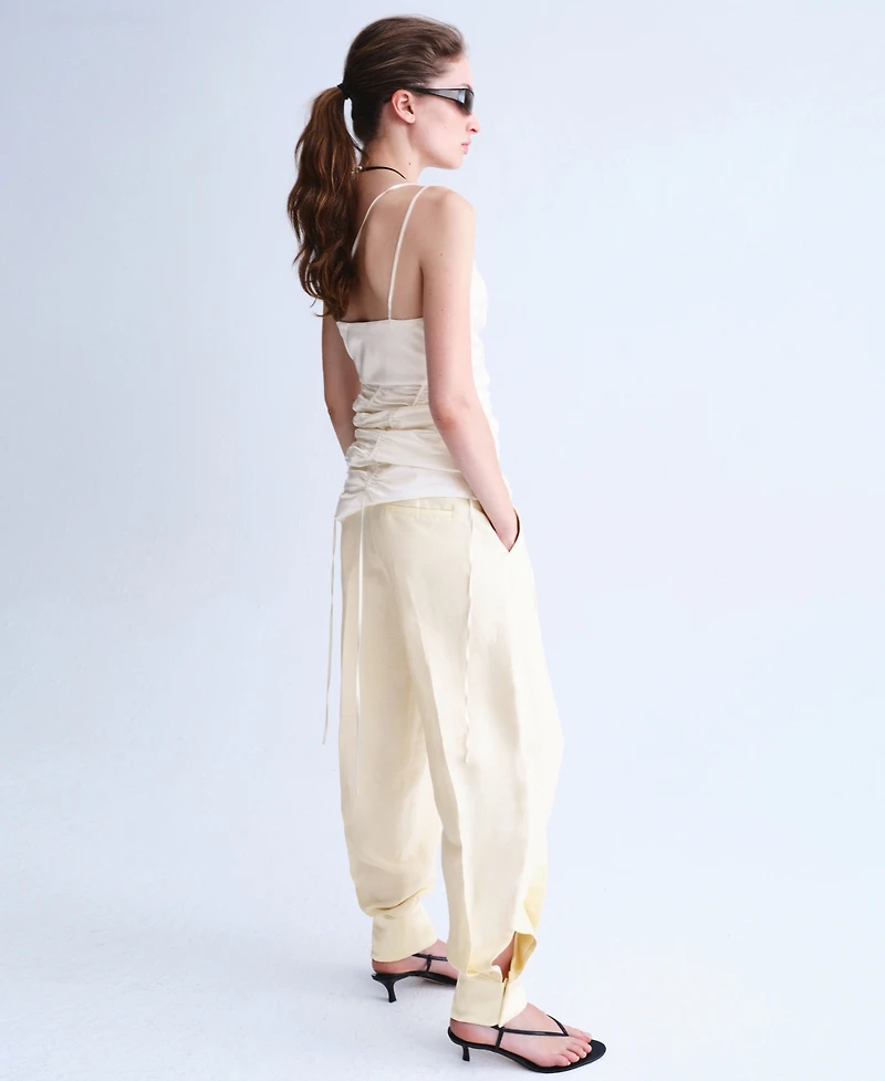 Selection Mango Women's Satin-Finish Balloon Pants