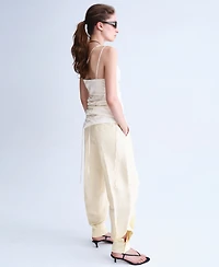 Selection Mango Women's Satin-Finish Balloon Pants