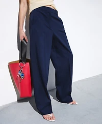 Selection Mango Women's Straight Low-Rise Suit Pants