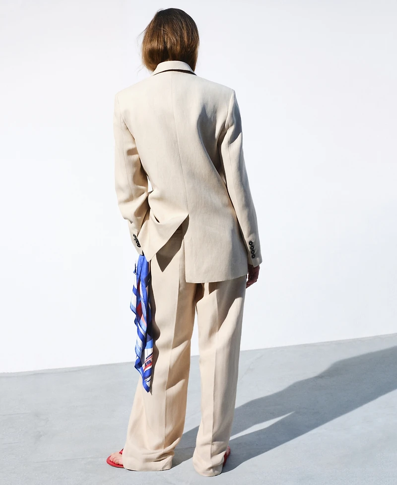 Selection Mango Women's Straight Mid-Rise Suit Pants