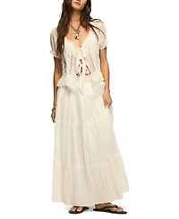 Lucky Brand Women's Tiered Broomstick Pull-On Maxi Skirt