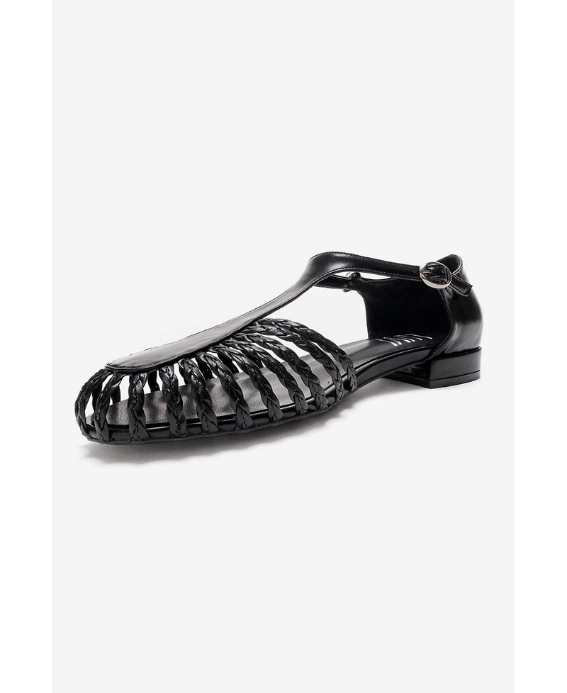 Prologue Shoes Women's Onos Woven T Strap Sandal