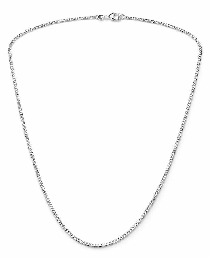 And Now This Silver Plated Box Link 18" Chain Necklace