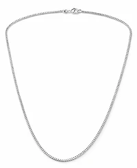 And Now This Silver Plated Box Link 18" Chain Necklace
