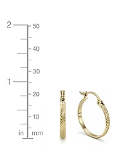 And Now This Duo 3 Stone Crystal Earring Hoop, Set of 2