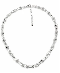 And Now This Fine Silver-Plated or 18K Gold-Plated Graduated Chain Link Necklace