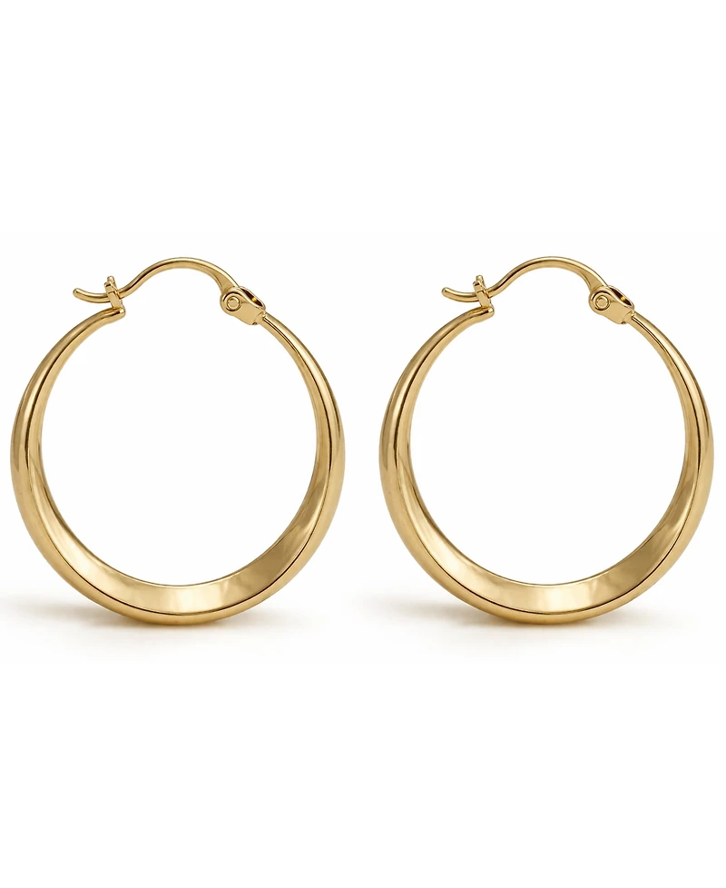 And Now This 18K Gold Plated or Silver Hoop Earring
