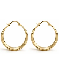 And Now This 18K Gold Plated or Silver Hoop Earring