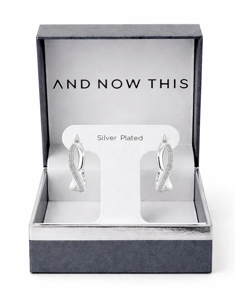 And Now This Crystal Infinity Hoop Earrings