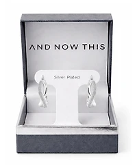 And Now This Crystal Infinity Hoop Earrings