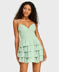 B Darlin Juniors' V-Neck Mini Dress