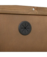 Streamdale Furniture Farmhouse Rolling Outdoor Kitchen Cart Stainless Top