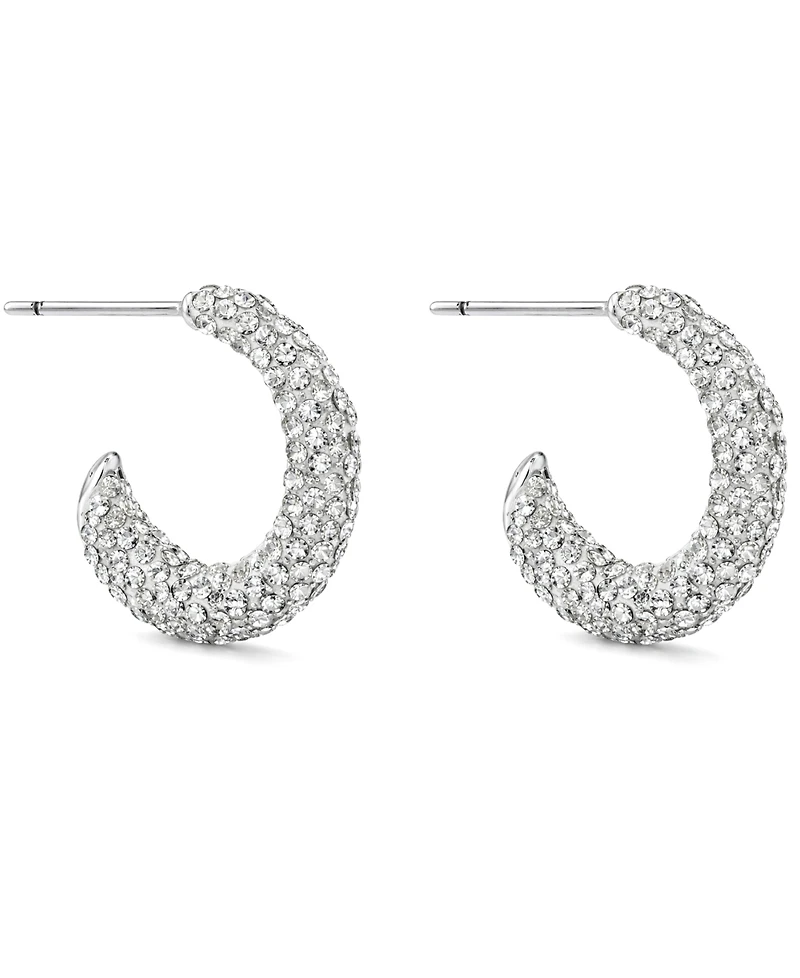 And Now This Pave Crystal C-Hoop Post Earrings