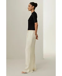 Lilysilk Women's Seamless Silk-Cotton Slim-Fit Knit Top