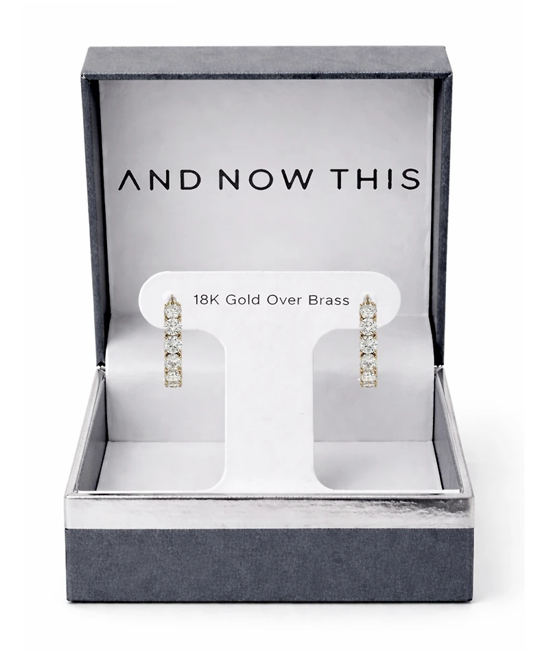 And Now This Cubic Zirconia Inside Outside Hoop Earring