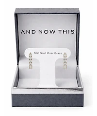 And Now This Cubic Zirconia Inside Outside Hoop Earring