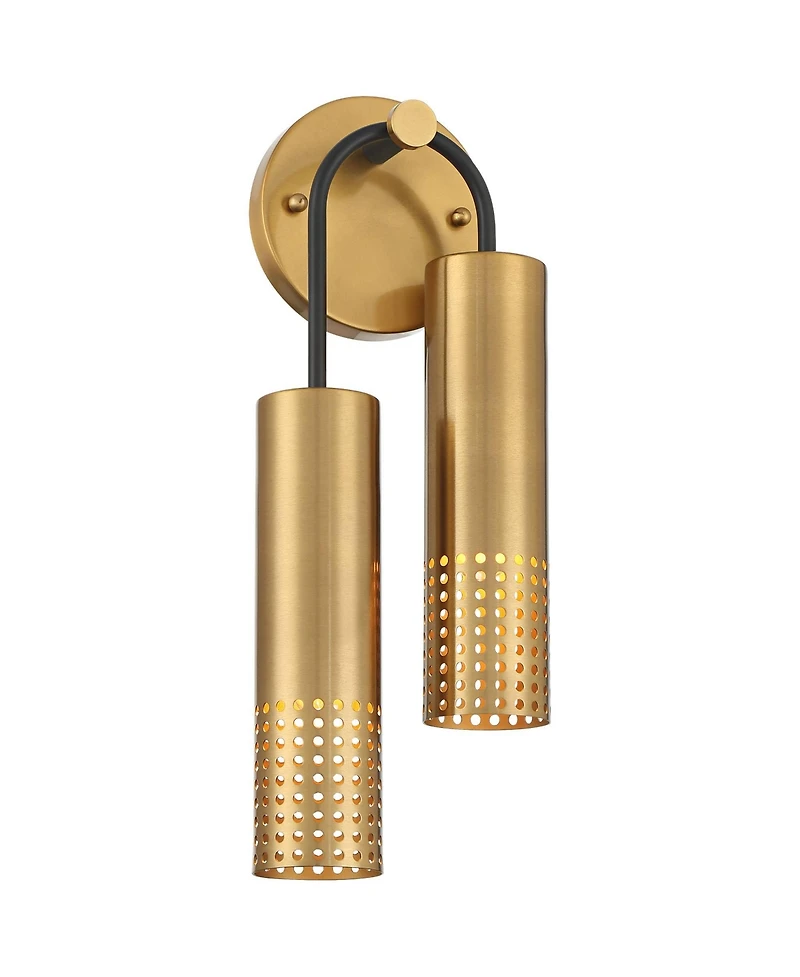 360 Lighting Celine 16" High Warm Gold 2-Light Wall Sconce