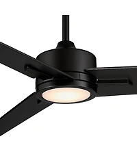 Casa Vieja 60" Monte Largo Matte Black Led Ceiling Fan w/ 18" Rod