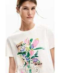 Desigual Women's Printed T-Shirt Vase