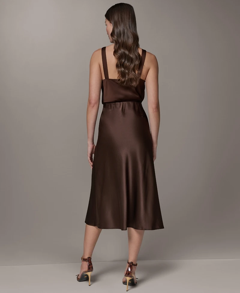 Donna Karan New York Petite A-Line Midi Skirt