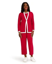 Kasper Women's V-Neck Button-Front Cardigan
