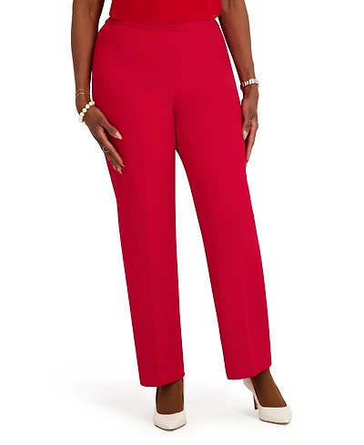 Kasper Women's Elasticized Back Wide-Leg Pants