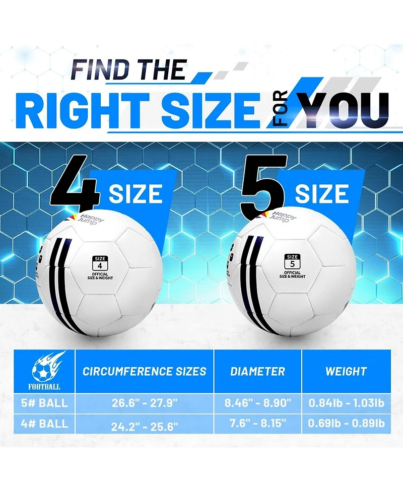 Happy Jump Training Football Size 5 for Youth Training