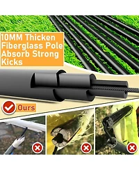 Happy Jump Soccer Goal 7'x5', 6.6 x3.3', 5'x3.6', 4'x3', 3'x2.2' Soccer Net for Kids Backyard