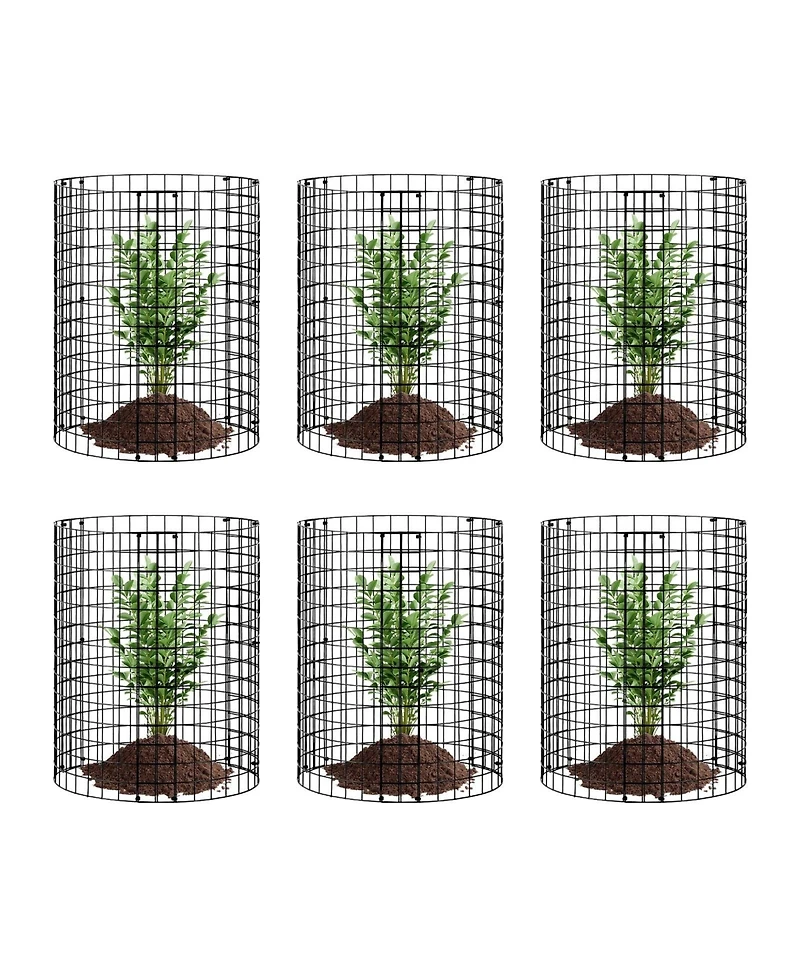 Sugift Plant Protector, 6 Pack, Chicken Wire Cages for Outdoor Plants, 12.6" Dia