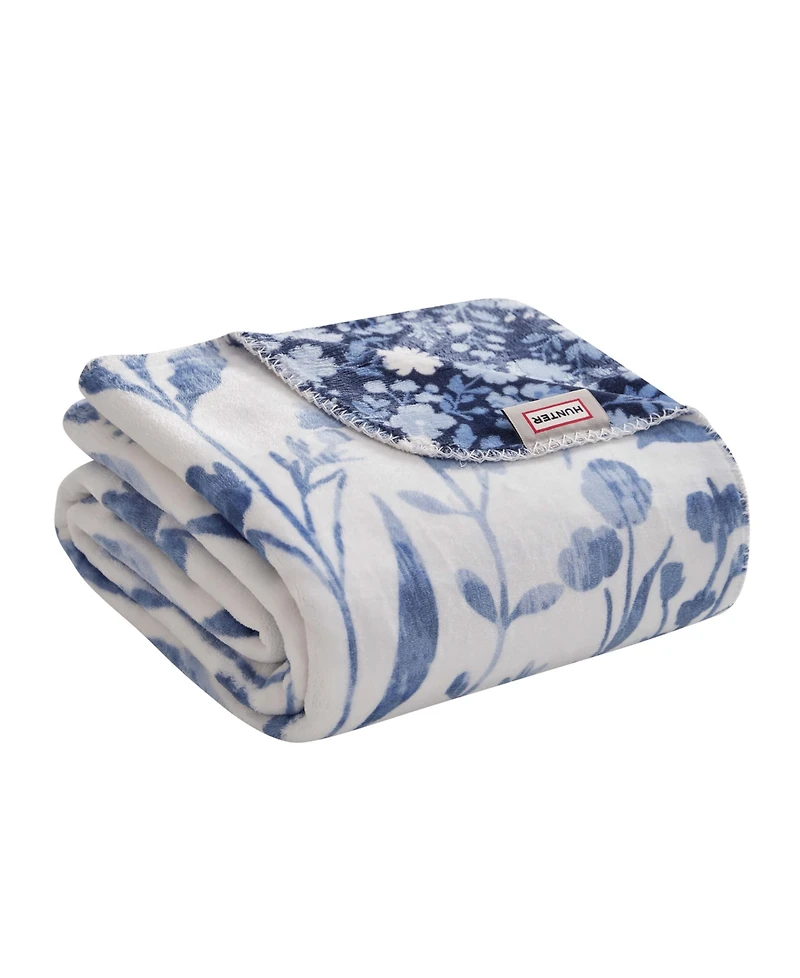 Hunter Designer Reversible Plush Throws, 50" x 70"