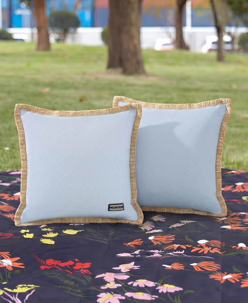 Hunter Amelia Square Outdoor 2-Pc. Decorative Pillow Set