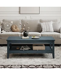 Slickblue Farmhouse Coffee Table Thick Tabletop