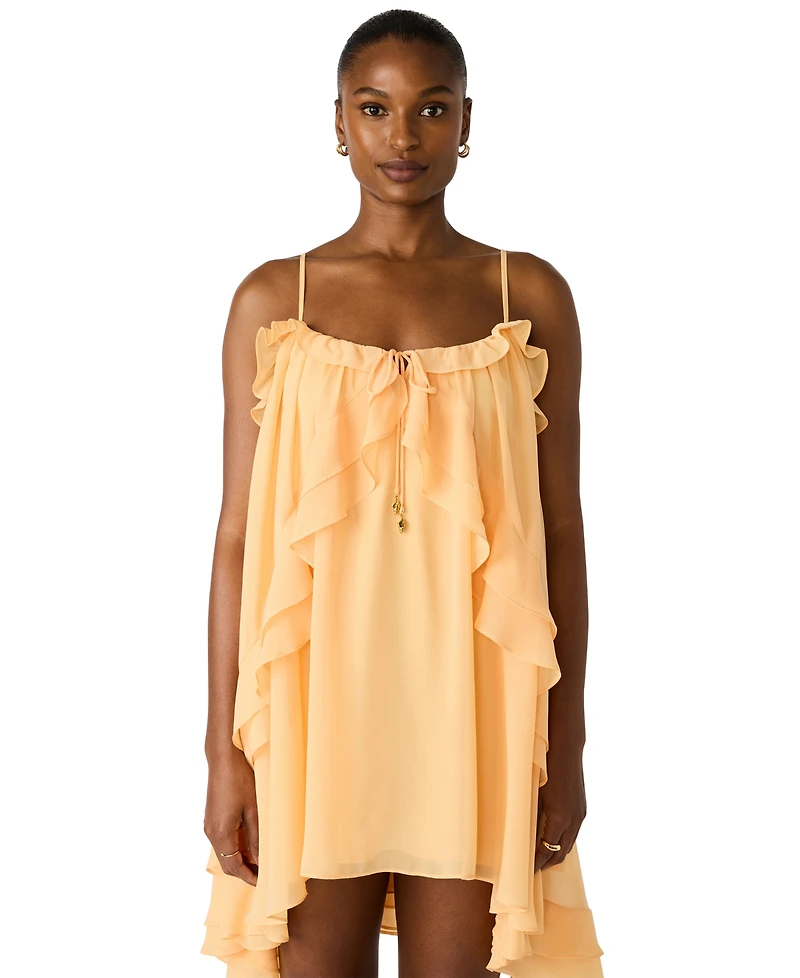 Steve Madden Women's Ruffled Square Neck Dress