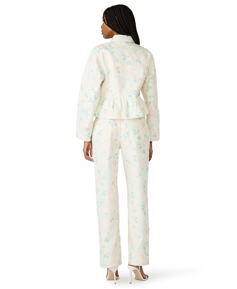 Steve Madden Women's Printed Collared Jacket