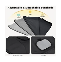 Kinder King 7-in-1 Folding Kids Tricycle Stroller with Adjustable Push Handle, Parent Toddler Trike