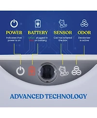 Zeus & Ruta Wi-Fi Smart Litter Box with Touchscreen App Control, Wide Entryway, Self-Cleaning System and Odor Seal Technology, Quiet Operation