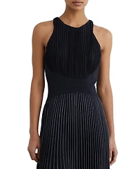 Reiss Women's Pleated Sleeveless Midi Dress