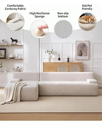 gaomon Modular Cloud Sofa Sectional, Sectional Couch with Deep Seat